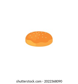 ensalada de pan de hamburguesa queso y mostaza arte vectorial simple