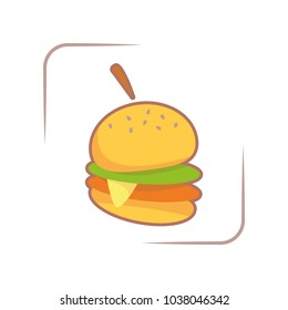 Burger bright icon logo