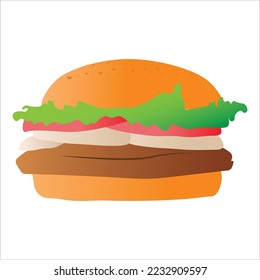 Burger Bun Cartoon Illustration Images 