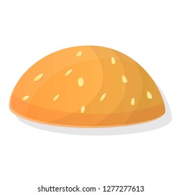 Burger bun icon. Cartoon of burger bun vector icon for web design isolated on white background