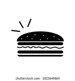 burger bun icon on white background. vector illustration