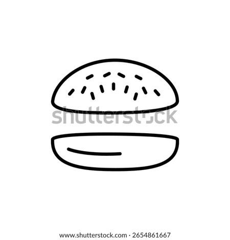 Burger Bun icon. Simple Burger Bun icon for social media, app and web design. Vector illustration