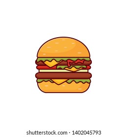 Burger Bun Vector Image Illustration