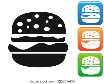 burger button icons set
