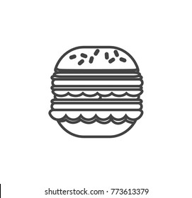 burger button vector icon