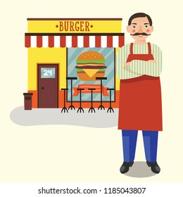 burger cafe and chef