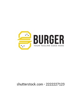 Burger cafe. Burger logo, emblem, label