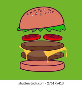 Burger cartoon
