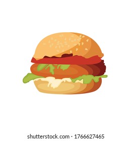  Burger Cartoon Art Illustration icon
