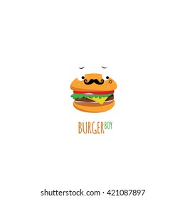Burger Cartoon Character