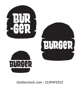 Burger cartoon design. Hand drawn illustration.