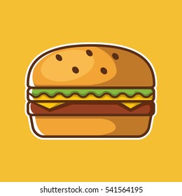 Burger Cartoon icon