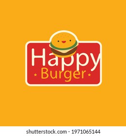 Burger Cartoon Logo Icon Vector Fun Stock Vector (Royalty Free ...