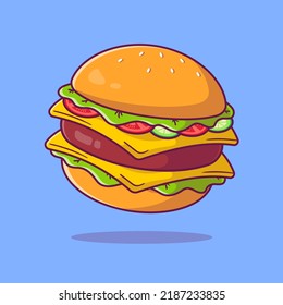 Burger cartoon vector icon illustration