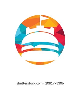 Burger castle vector logo design. Fort burgher logo design.	