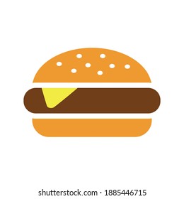 Burger mit Käsegrafik, farbiges Vektorsymbol