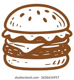Burger with Cheese and Lettuce