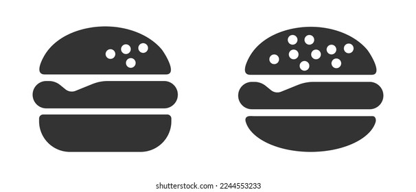 Iconos vectoriales de quesos de hamburguesa. icono del vector hamburguesa
