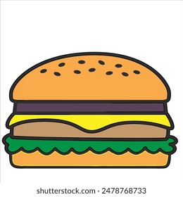 Burger mit Schachkunst und Vektorgrafik