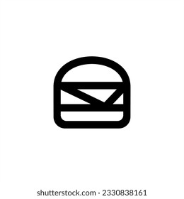 burger chesse lin vetor logo art vector