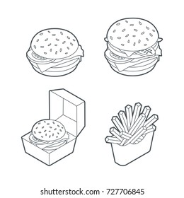 Burger and chips