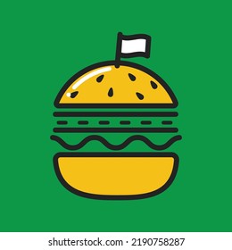 Burger clipart, print ready vector file