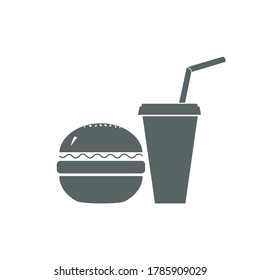 Burger and cola fast food vector