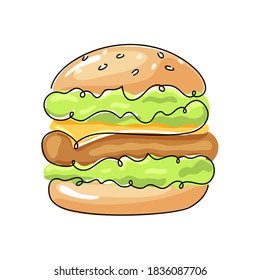 Hamburger Stilizzato Immagini Foto Stock E Grafica Vettoriale Shutterstock