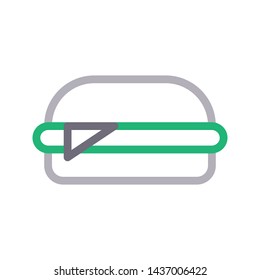 burger color line vector icon