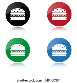 burger - color vector icon