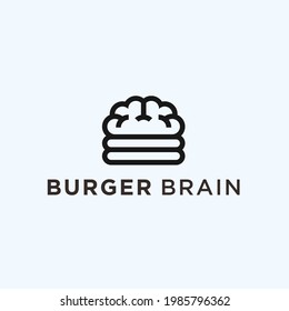 abstraktes Hamburger Logo. Hirnsymbol