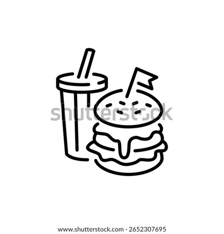Burger Combo icon. Simple Burger Combo icon for social media, app and web design. Vector illustration