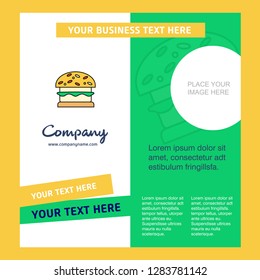 Burger Company Brochure Template. Vector Busienss Template