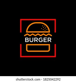 Burger company logo design vector template