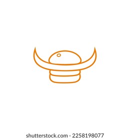 Burger cow, logo, icon, vector, illustration, line art simple and modern
