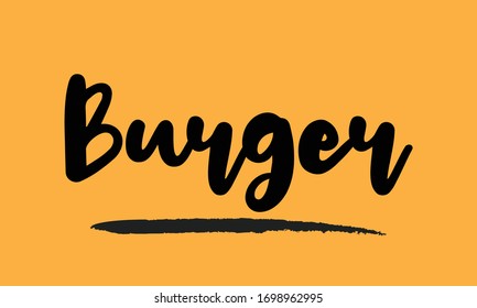 Letrado Creativo de Burger para carteles, diseño de tarjetas, Pantalones T.
