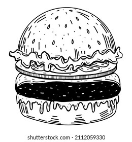 burger delicious graphic icon vector