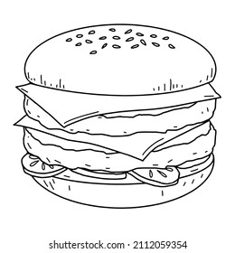 burger delicious graphic icon vector