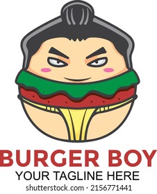 Diseño del logotipo Burger Delivery Boy
