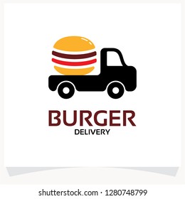 Burger Delivery Logo Template Design Vector Inspiration. Icon Design