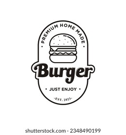 Burger design logo, burger illustration logo, burger vector