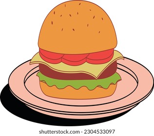 burger design that is suitable for food brochures that sell and have appeal