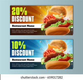 Burger Discount Voucher Template