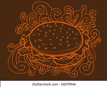 Burger Drawing