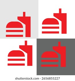 design de ícone de hambúrguer e bebida para sua empresa