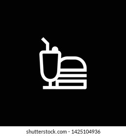 burger and drink logo icon