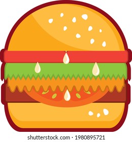 Burger mit Tropfen Mayonnaise