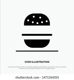 Burger, Eat, American, Usa solid Glyph Icon vector. Vector Icon Template background