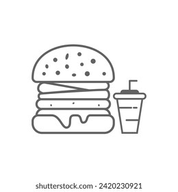 Burger Eat Food Transparent Icon I Vector  