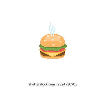 Burger Emoji Illustration. Burger, Vektorgefühl. Burger-Symbol